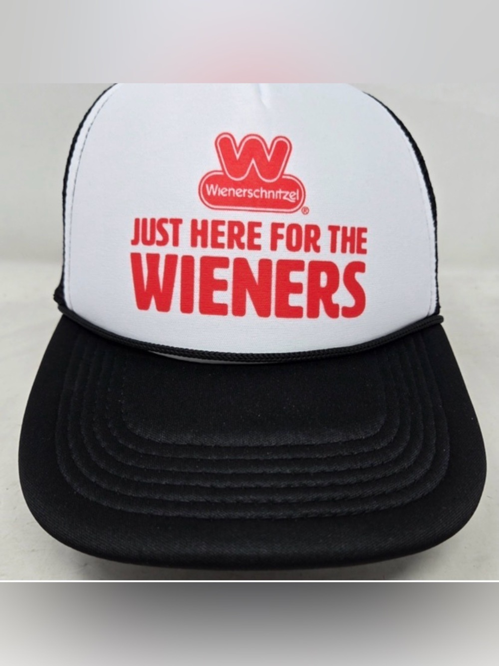 New Wienerschnitzel Just Here For The Wieners Baseball Cap Hat Trucker OSFM NWT